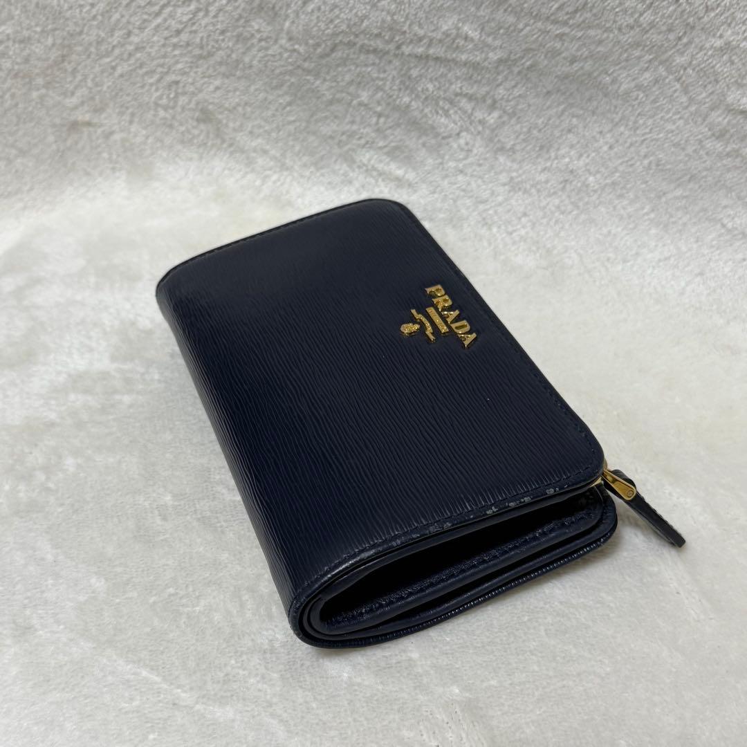 RUI様用 PRADA プラダ ネイビー 二つ折り財布