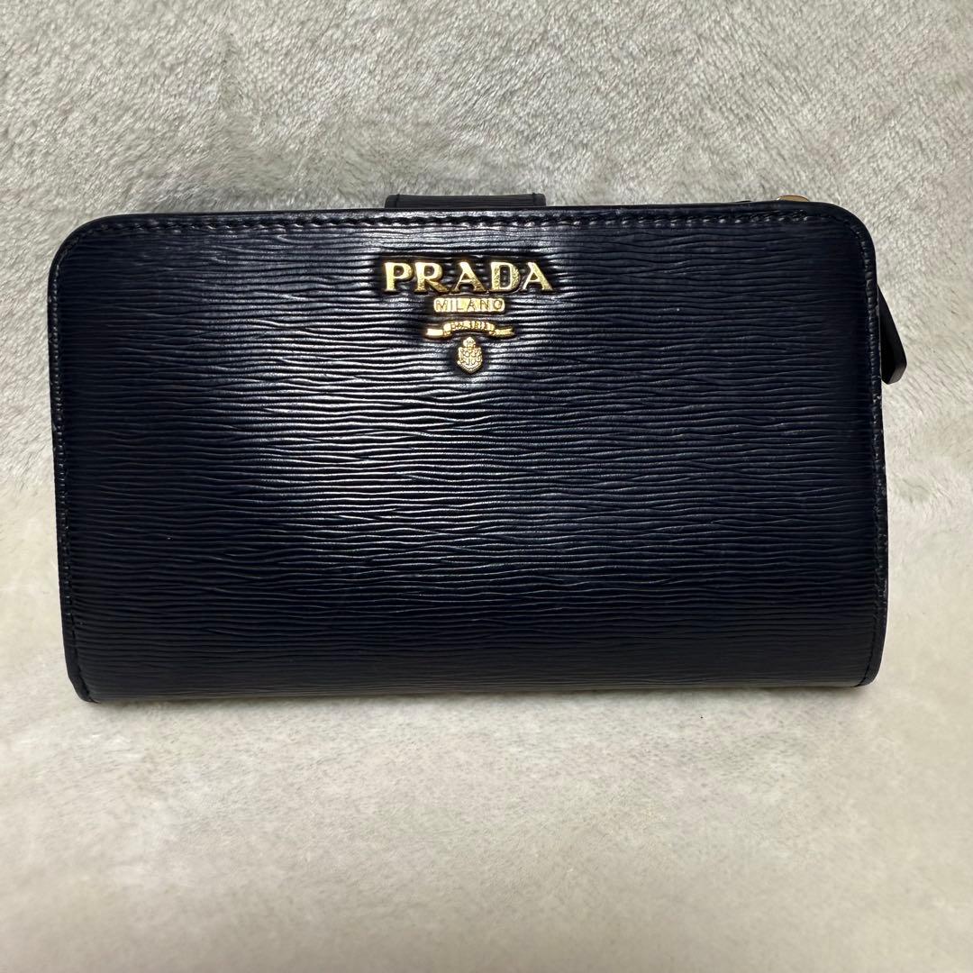 RUI様用 PRADA プラダ ネイビー 二つ折り財布