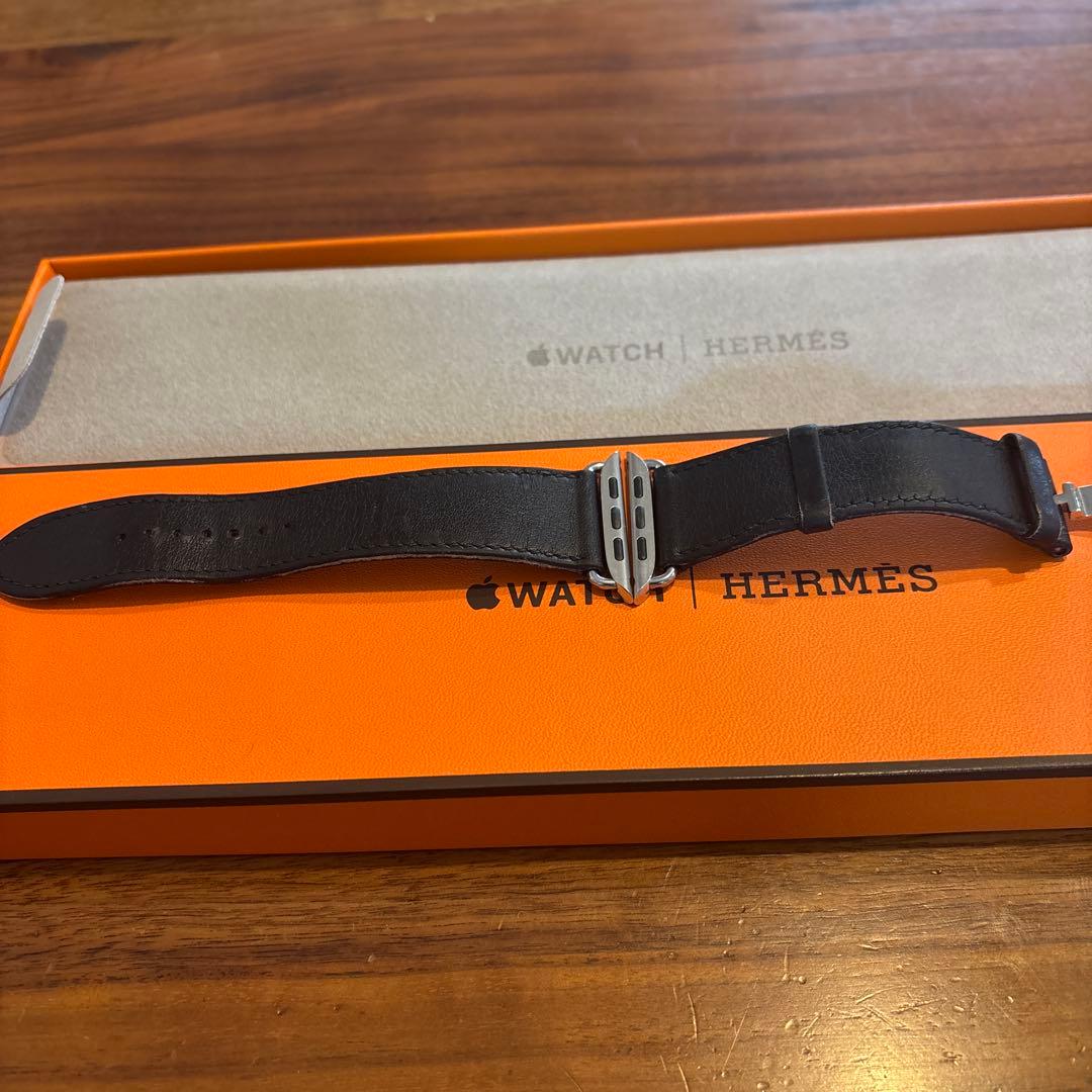 Apple Watch専用 エルメス Dバックル ブラックレザー