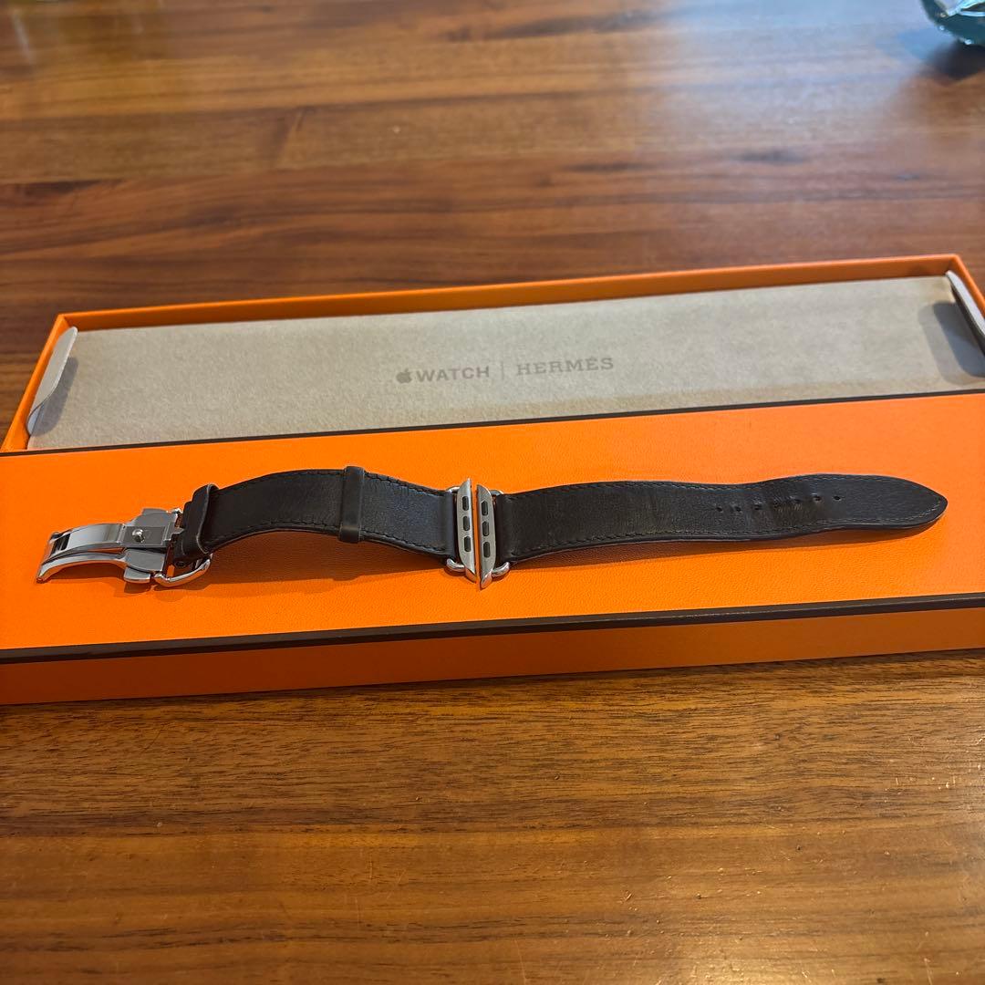 Apple Watch専用 エルメス Dバックル ブラックレザー