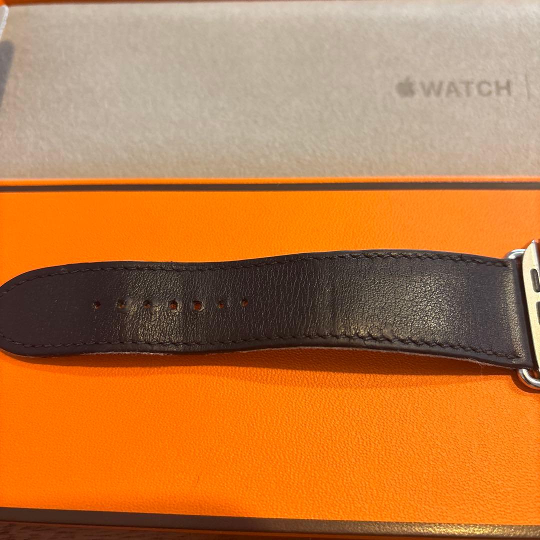 Apple Watch専用 エルメス Dバックル ブラックレザー