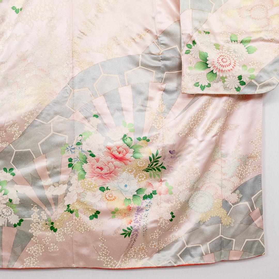 ルーピー R7SK1311 振袖+帯 2点セット 豪華な花々 六通柄