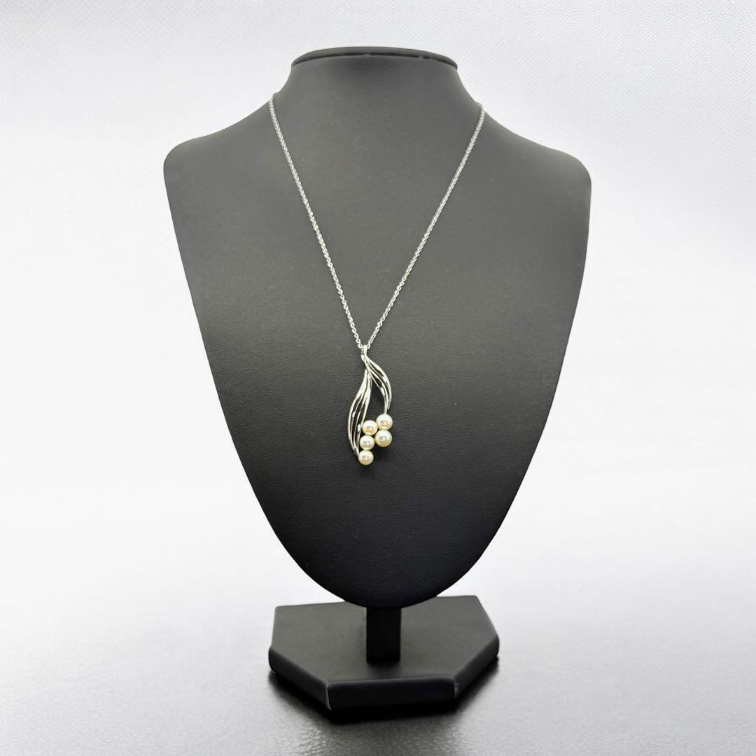 【極上】ミキモト　アコヤ　本真珠　パール　ペンダント　ネックレス　シルバー