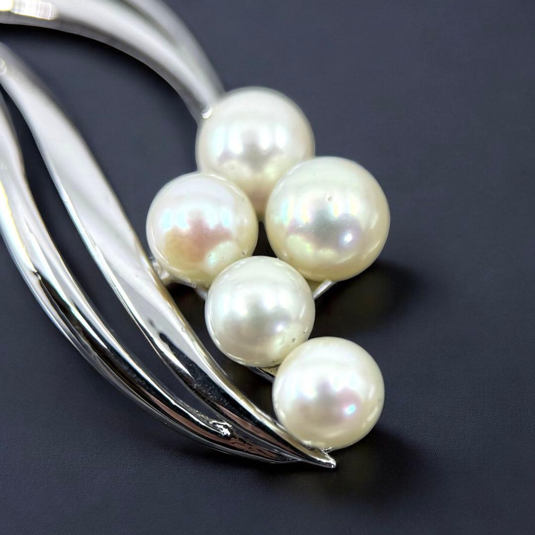 【極上】ミキモト　アコヤ　本真珠　パール　ペンダント　ネックレス　シルバー