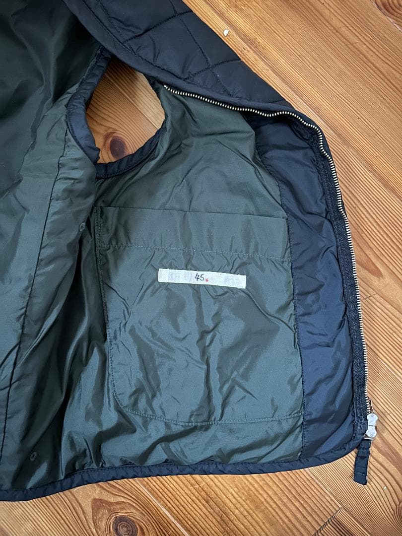 45R・45rpm ナイロンキルトベスト ネイビィ★2サイズ★極美品