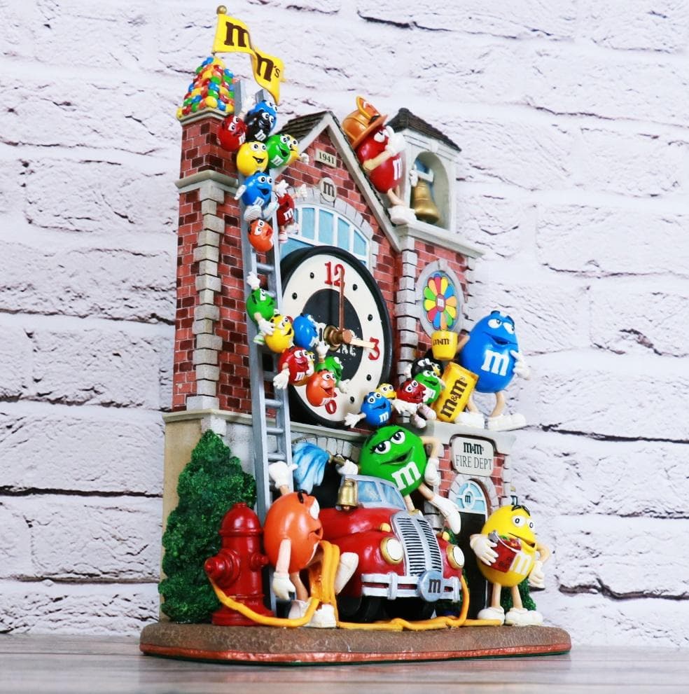 M&Ms ダンベリーミント　消防署　コレクターズウォールクロック　２００５年製