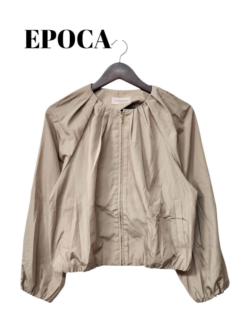 118046　EPOCA　ハイカウンタータフタノーカラーブルゾン