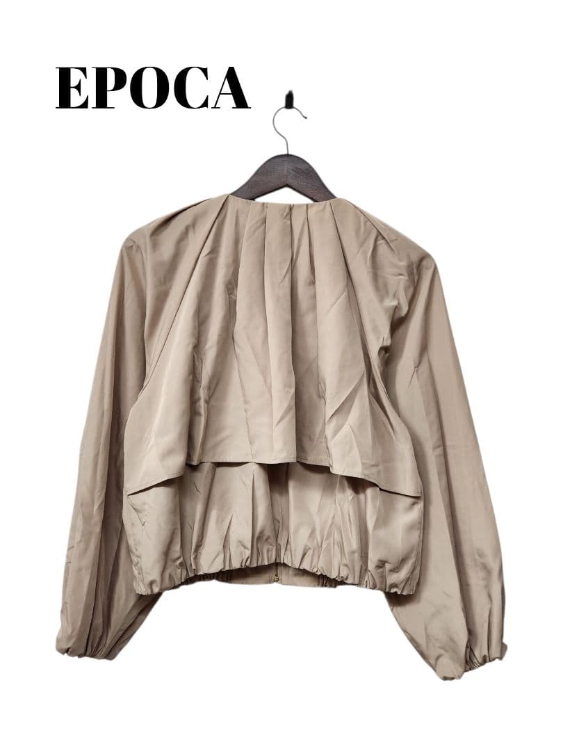 118046　EPOCA　ハイカウンタータフタノーカラーブルゾン