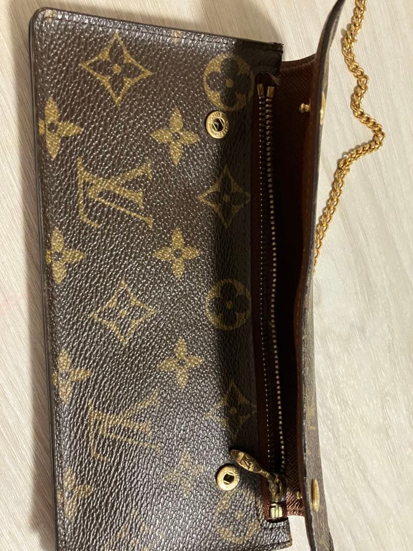 Louis Vuitton モノグラム 長財布 チェーン付き
