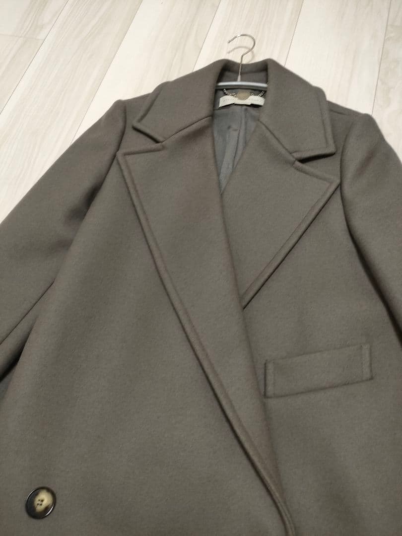 ★美品★ステラマッカートニー チェスターコート コクーン グレー 38 メルトン