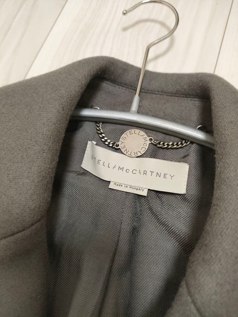 ★美品★ステラマッカートニー チェスターコート コクーン グレー 38 メルトン