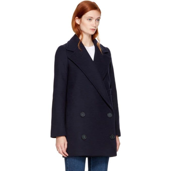 ★美品★ステラマッカートニー チェスターコート コクーン グレー 38 メルトン