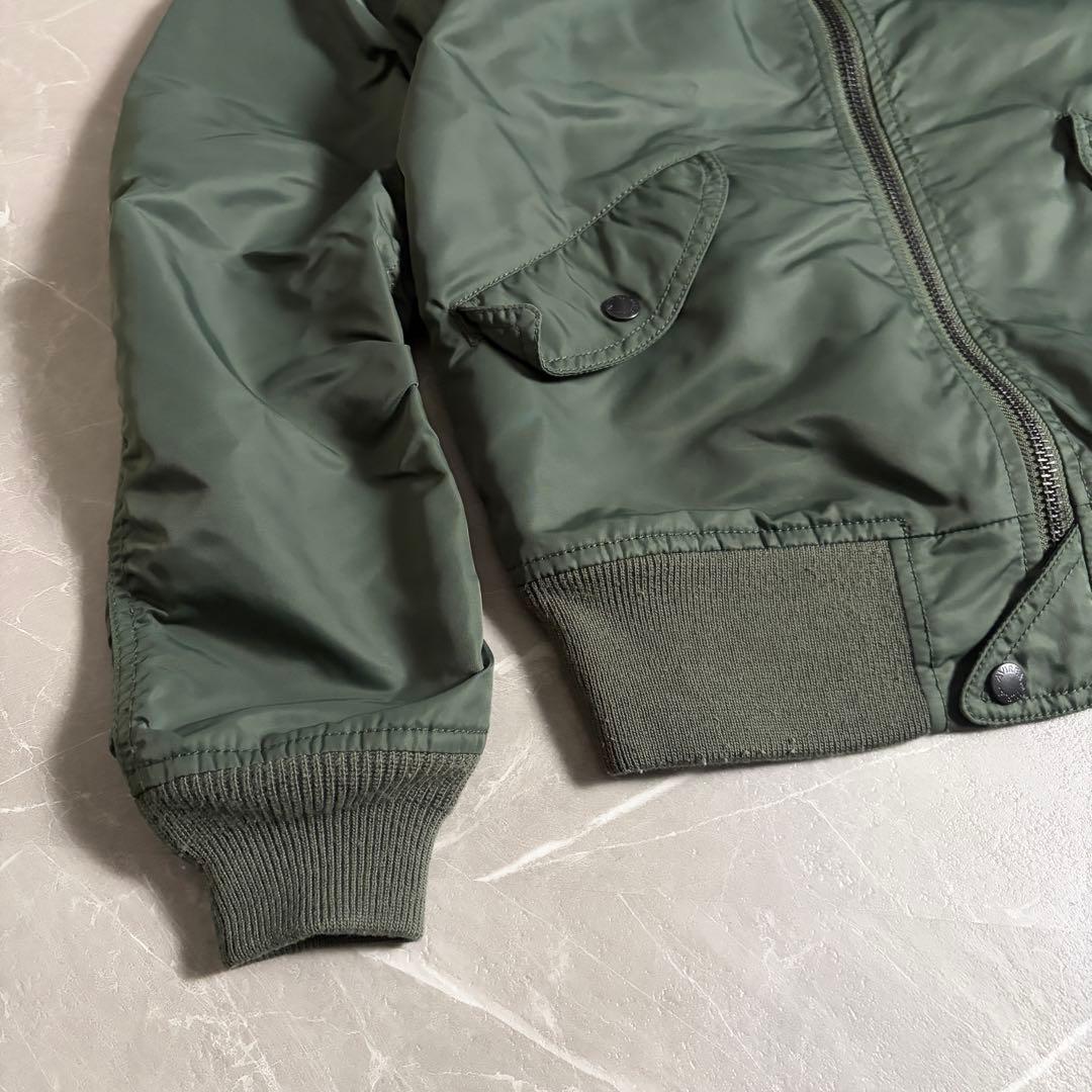 AVIREX L-2B フライトジャケット　アーチロゴ　Lサイズ　カーキ