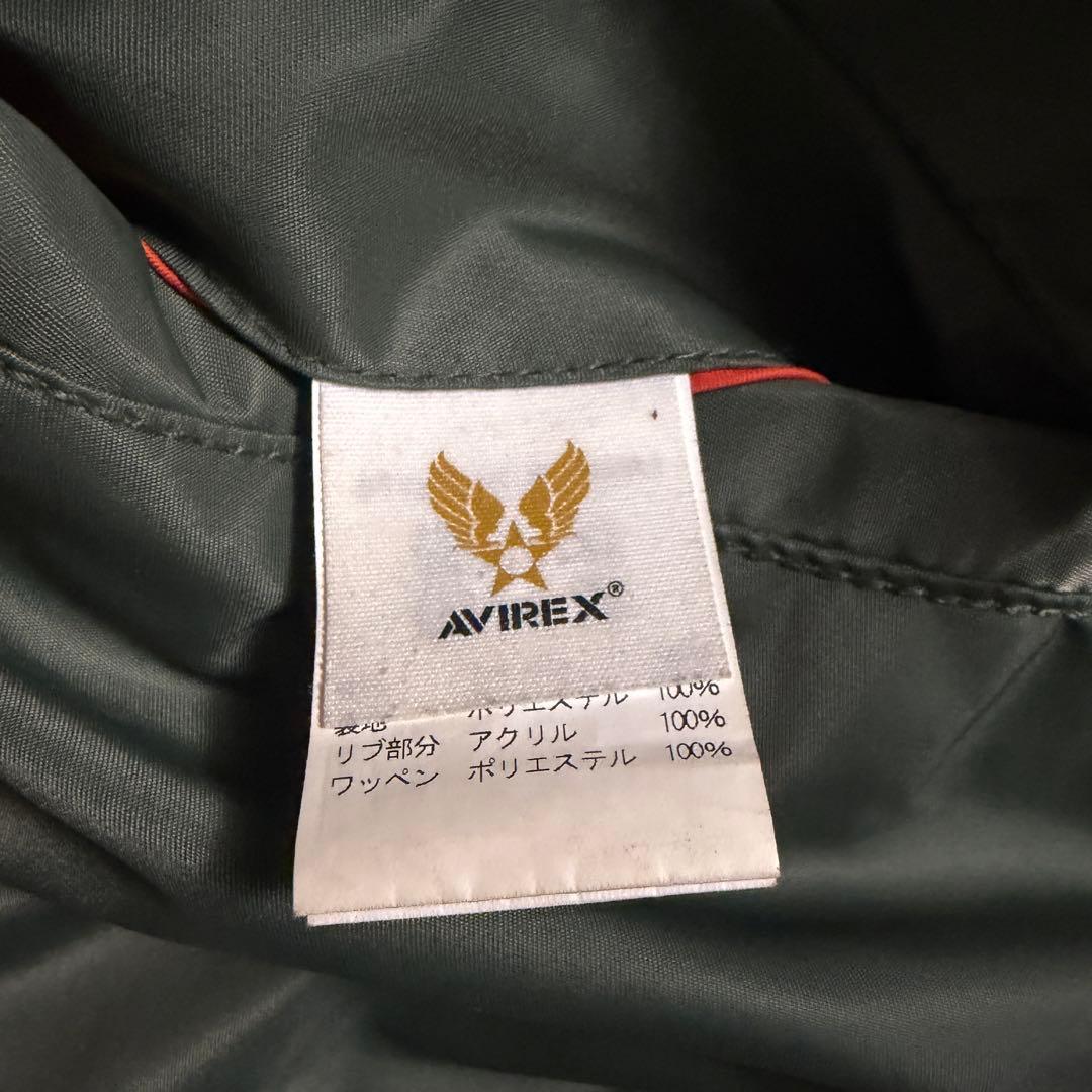 AVIREX L-2B フライトジャケット　アーチロゴ　Lサイズ　カーキ