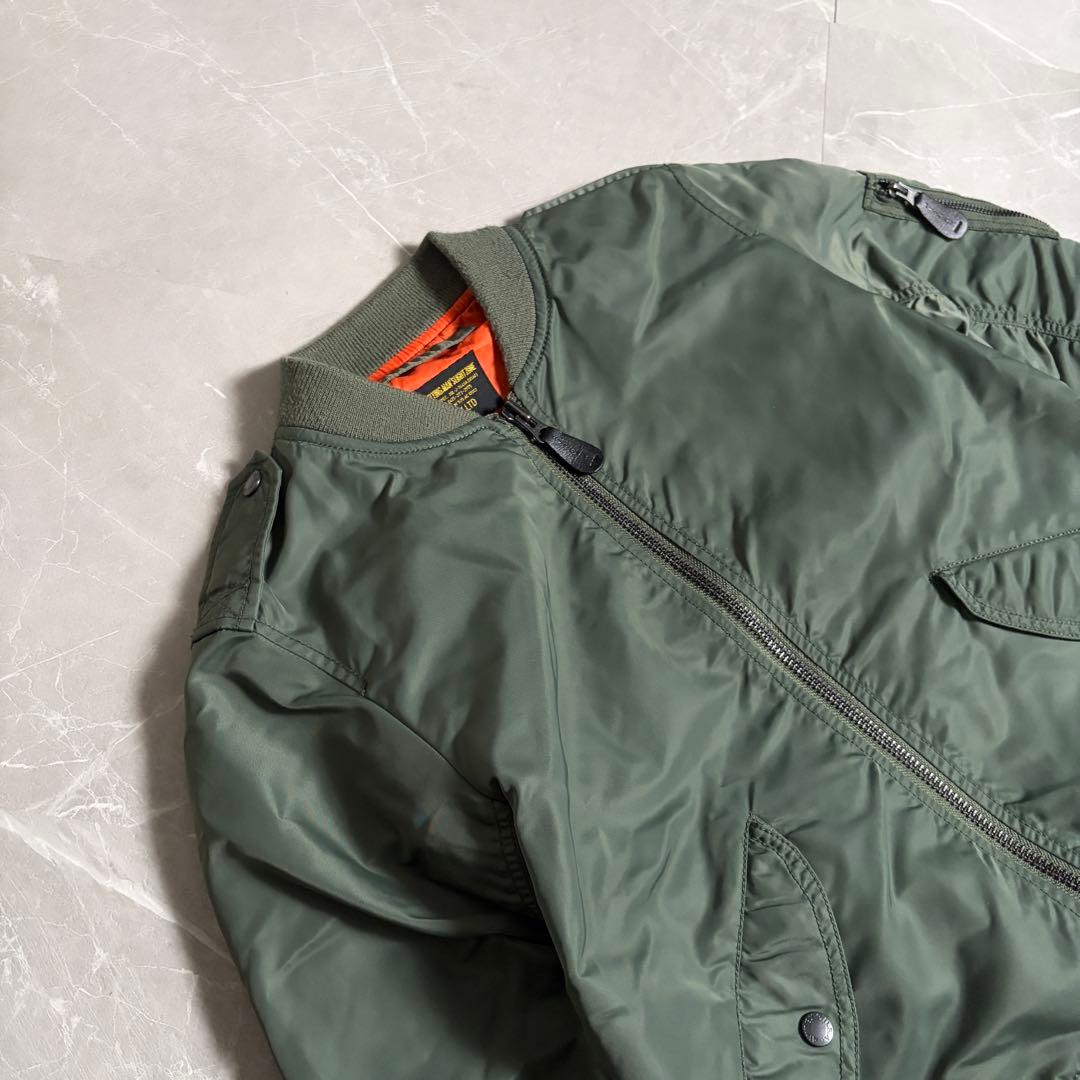 AVIREX L-2B フライトジャケット　アーチロゴ　Lサイズ　カーキ