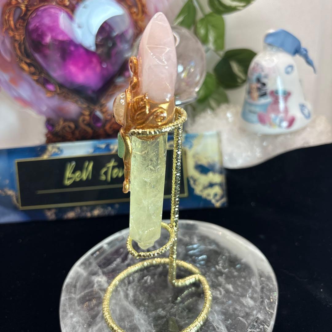 ローズクォーツ♡シトリン♡アベンチュリン♡魔法ワンド♡No.2415