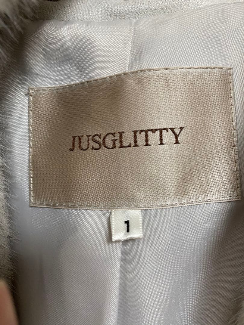 25aw JUSGLITTY ダブルジップファーパーカー　サイズ1