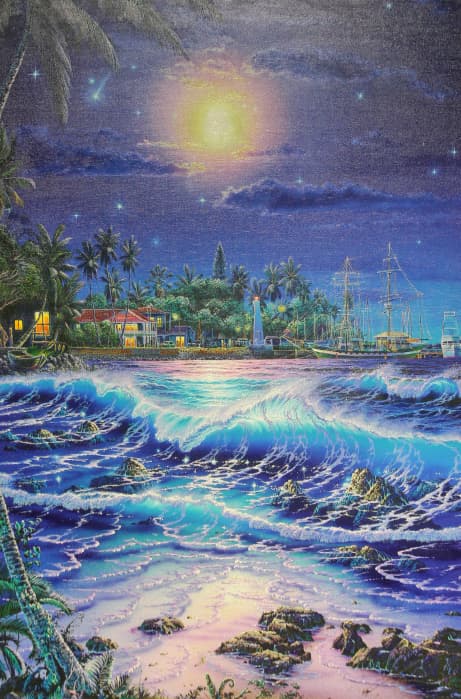 ラッセン【ラハイナ シンフォニー】ミクスドメディア キャンバスエディション