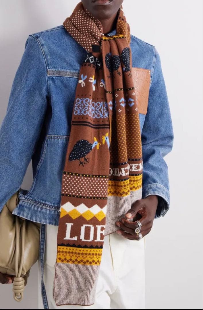 ロエベ　マフラー　マルチカラー