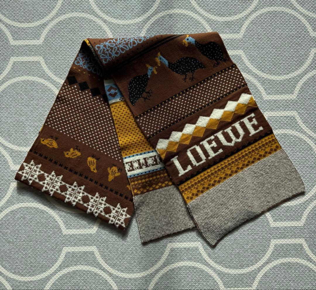 ロエベ　マフラー　マルチカラー