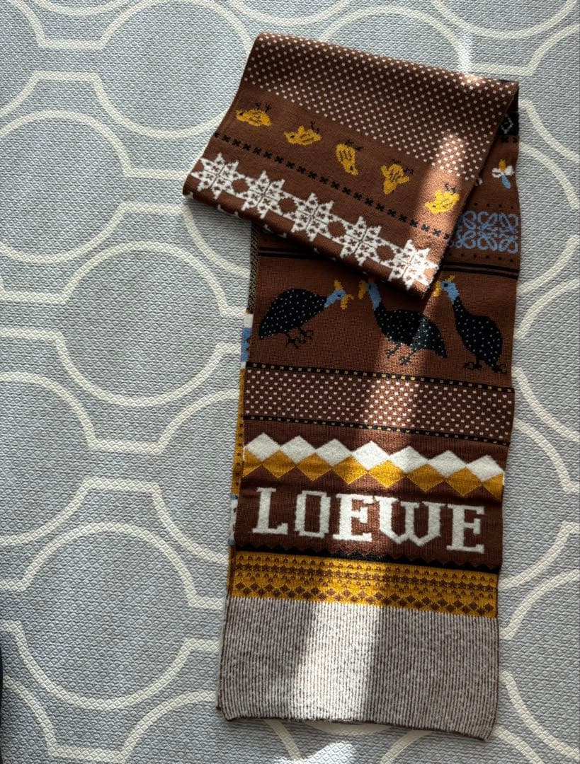 ロエベ　マフラー　マルチカラー