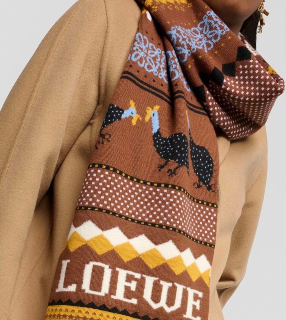 ロエベ　マフラー　マルチカラー