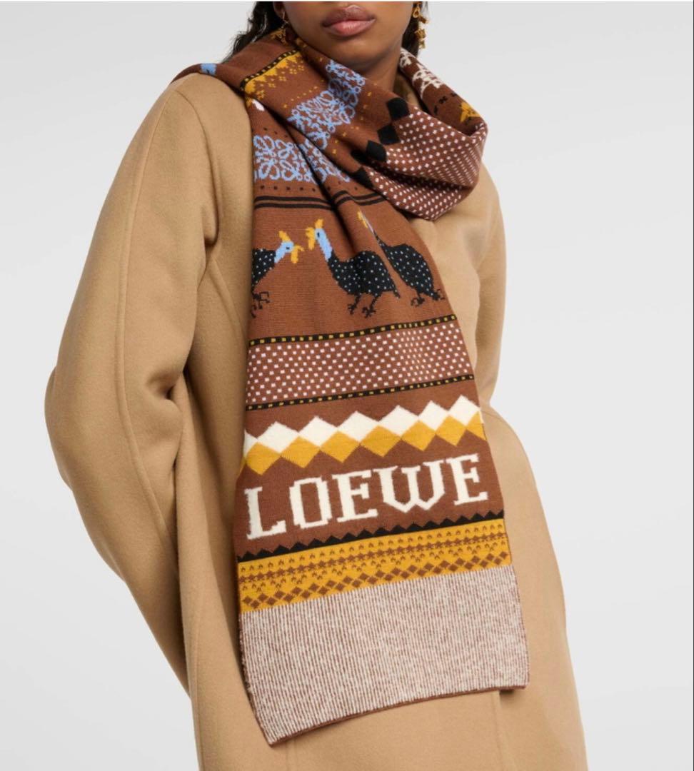 ロエベ　マフラー　マルチカラー