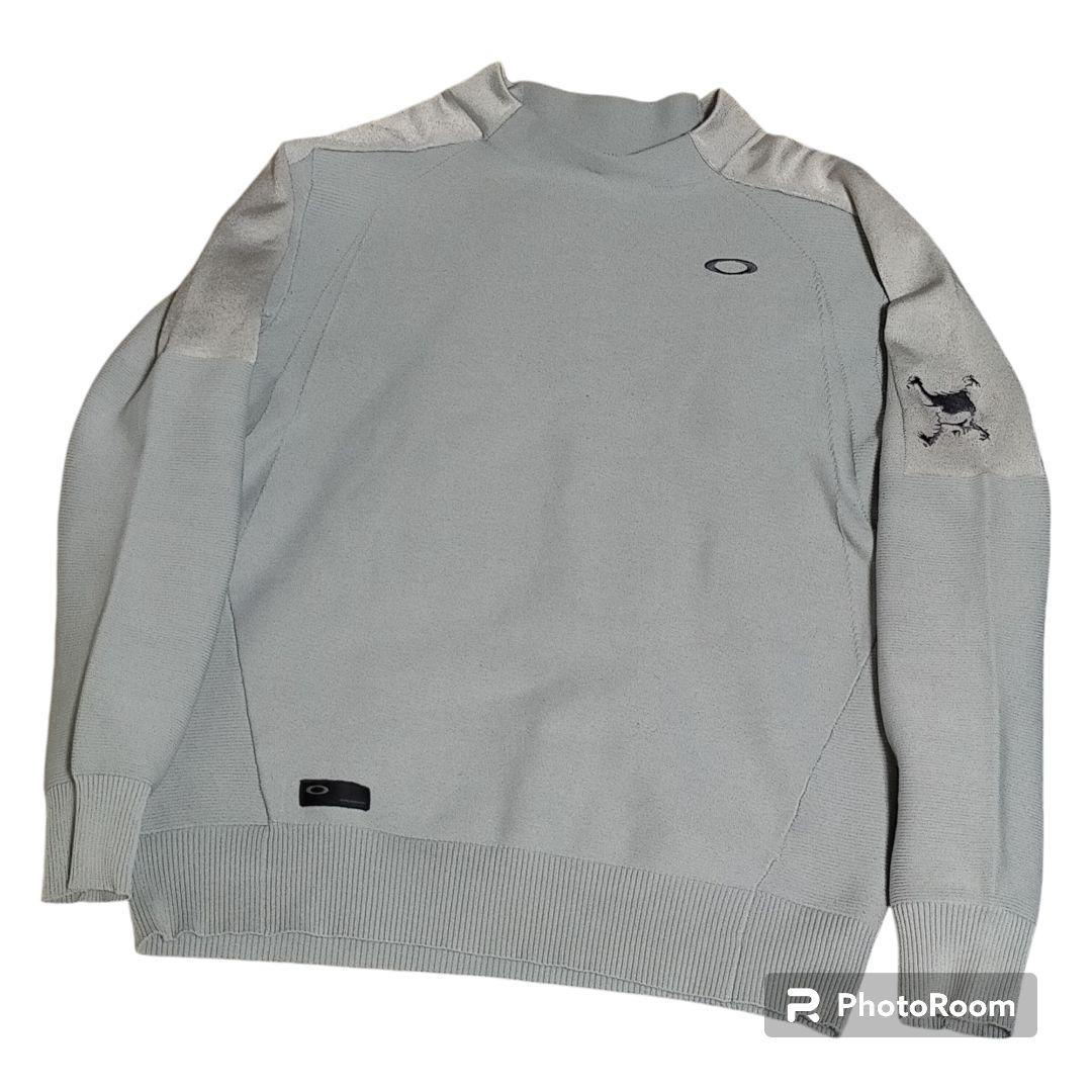 オークリー OAKLEY ニット トレーナー モックネック スカル 刺繍 ゴルフ