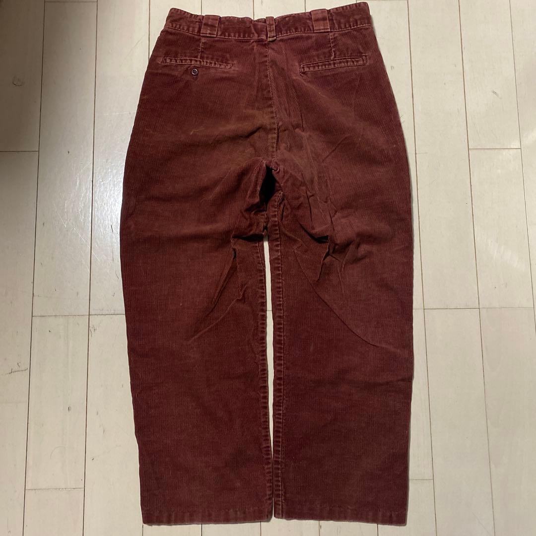 j*3様 dickies アルミジップ　 ボルドー　コーデュロイ パンツ　〜80