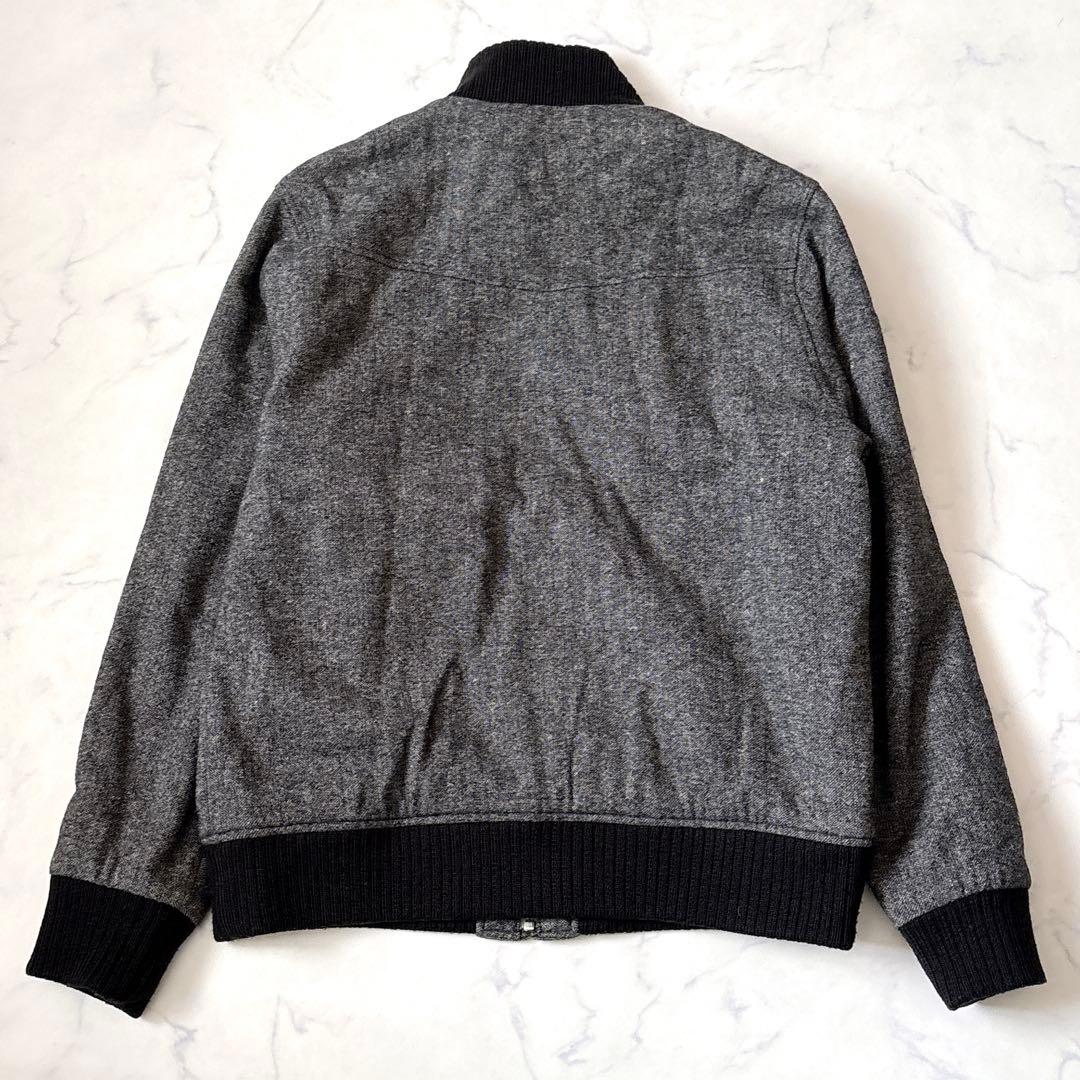 【FRED PERRY】ウールキルティングジャケット　刺繍ロゴ　ハイネック　L