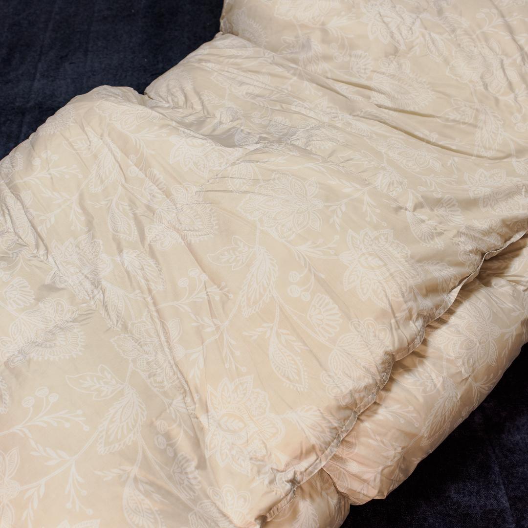 西川 羽毛掛け布団 ダブルロング 190×210cm 使用2回のみ 収納袋付