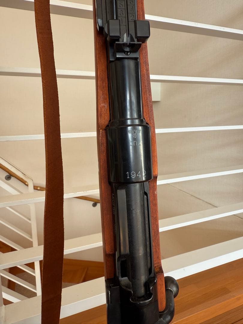 タナカ kar98k mod.98 リアルウッド 革製スリング付き エアガン