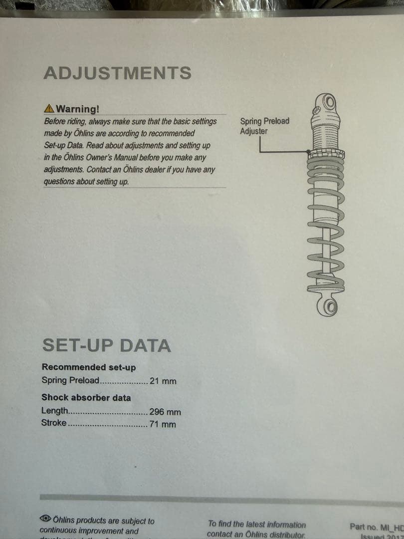 ボブ　OHLINS サスペンション HD359