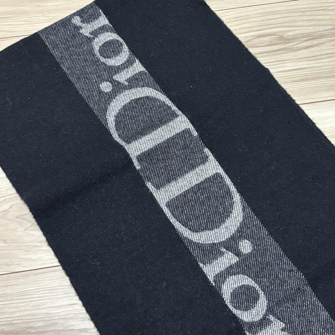 クリスチャンディオール Diorロゴ マフラー ウール