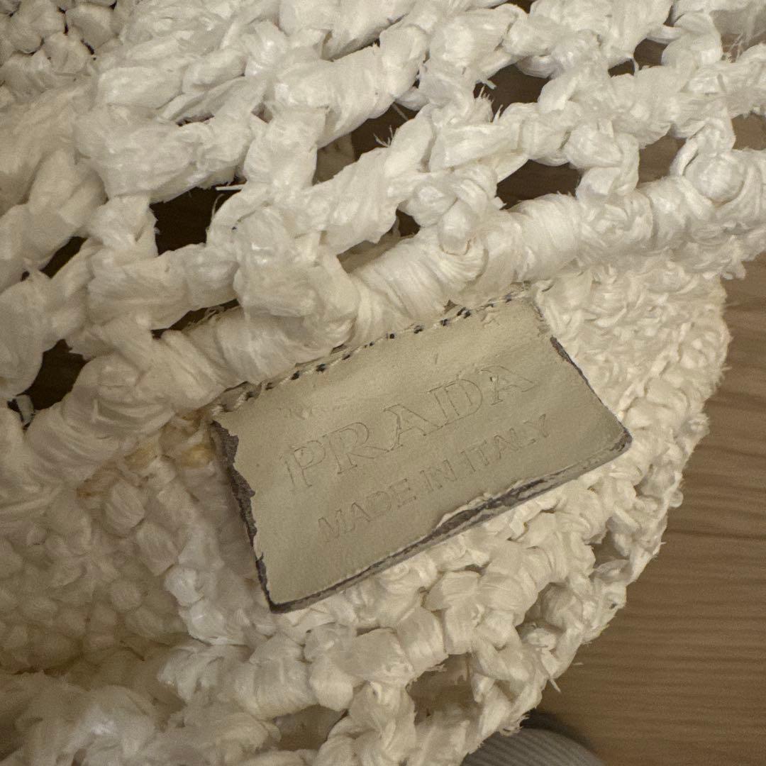 PRADA クロシェ　ラフィアトート