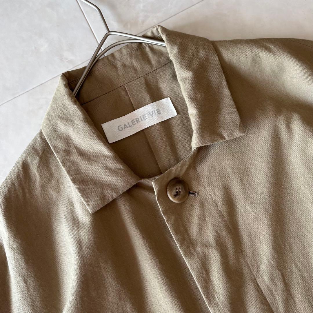 GALERIE VIE ギャルリーヴィーワイドステンカラーコート ベージュ 36