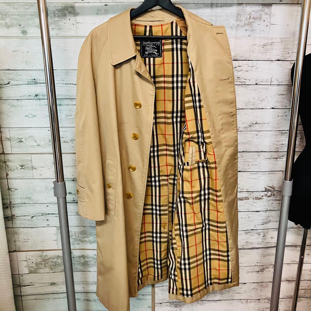 Burberry ステンカラーコート　ノヴァチェック　※やや汚れ等あり