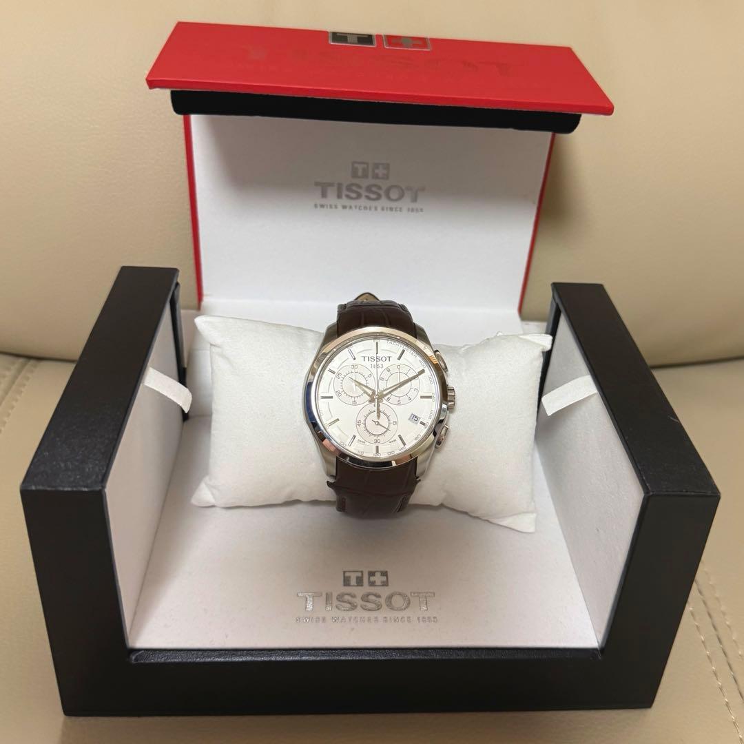 ティソ　クチュリエ　クロノグラフ　クォーツ　メンズ　日本未発売　腕時計美品