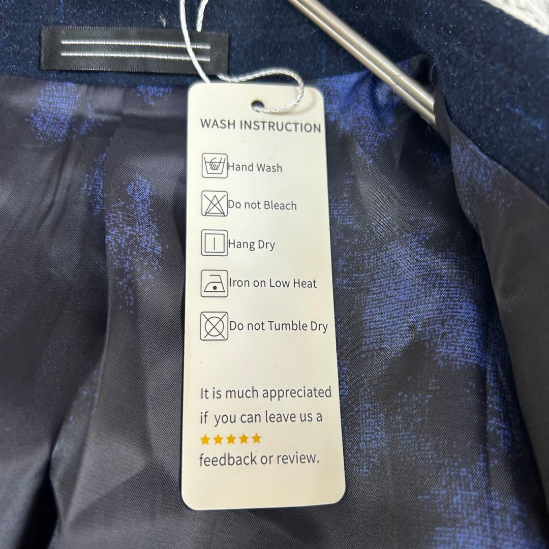 m6392【新品 WEEN CHARM】3ピース スーツ上下 濃紺 180cm