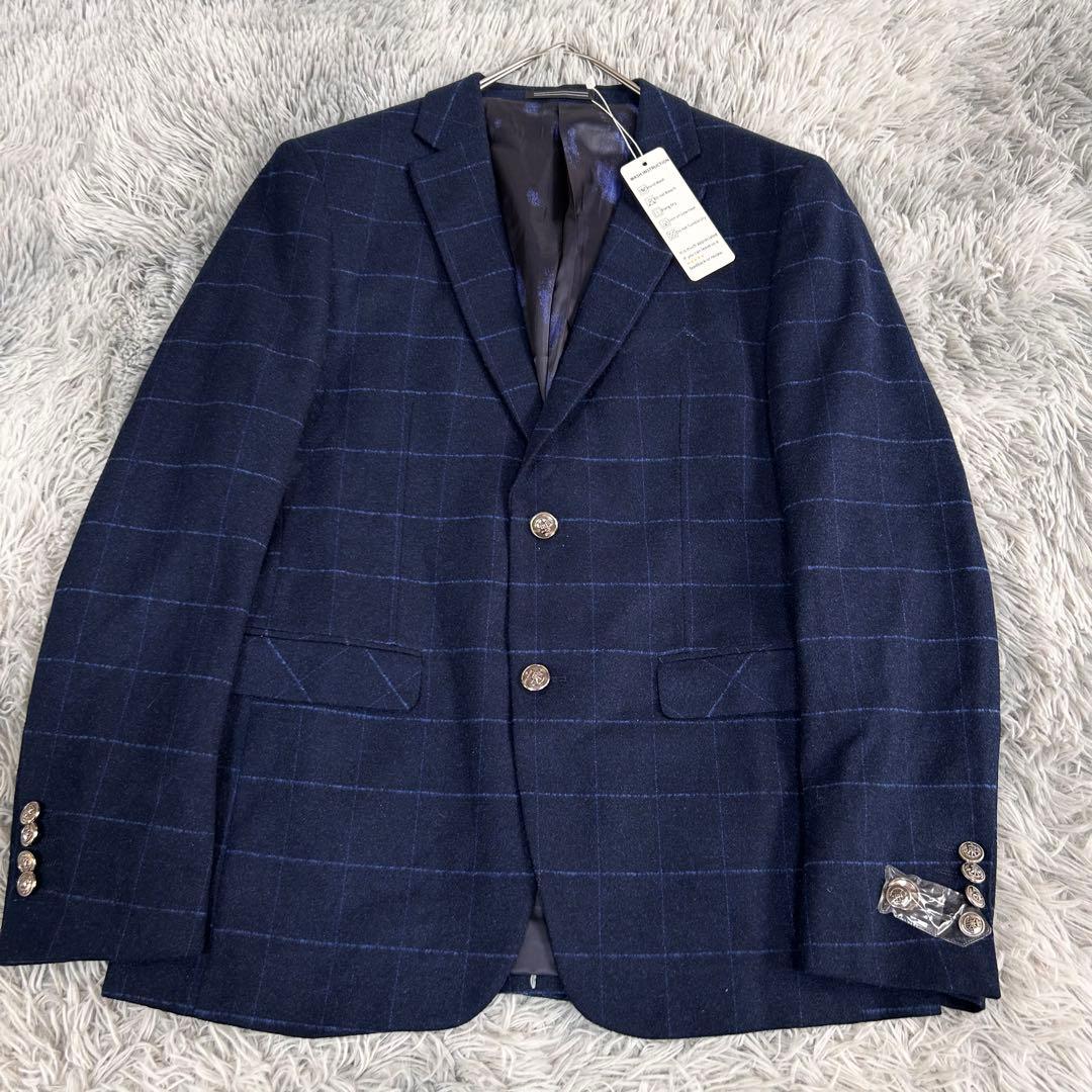 m6392【新品 WEEN CHARM】3ピース スーツ上下 濃紺 180cm