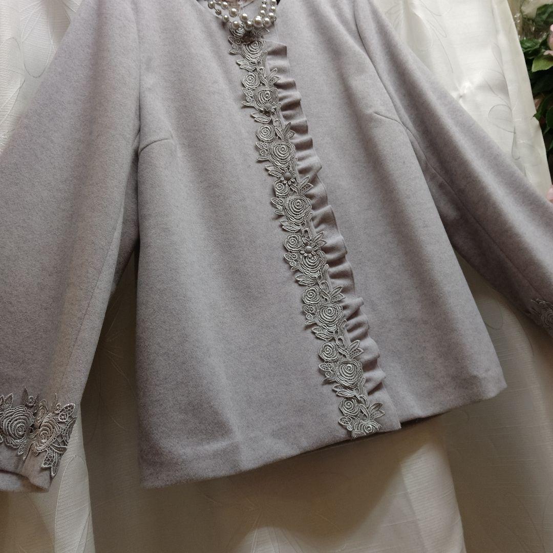 ライトグレーショートコートサイズ42