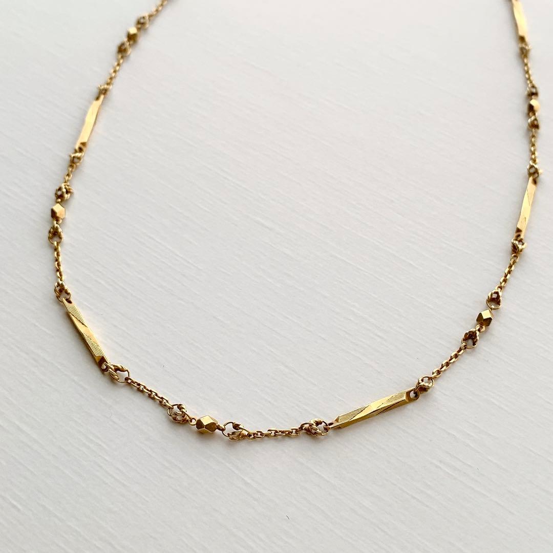 K18　磁気ネックレス　マグネットネックレス　イエローゴールド　18金