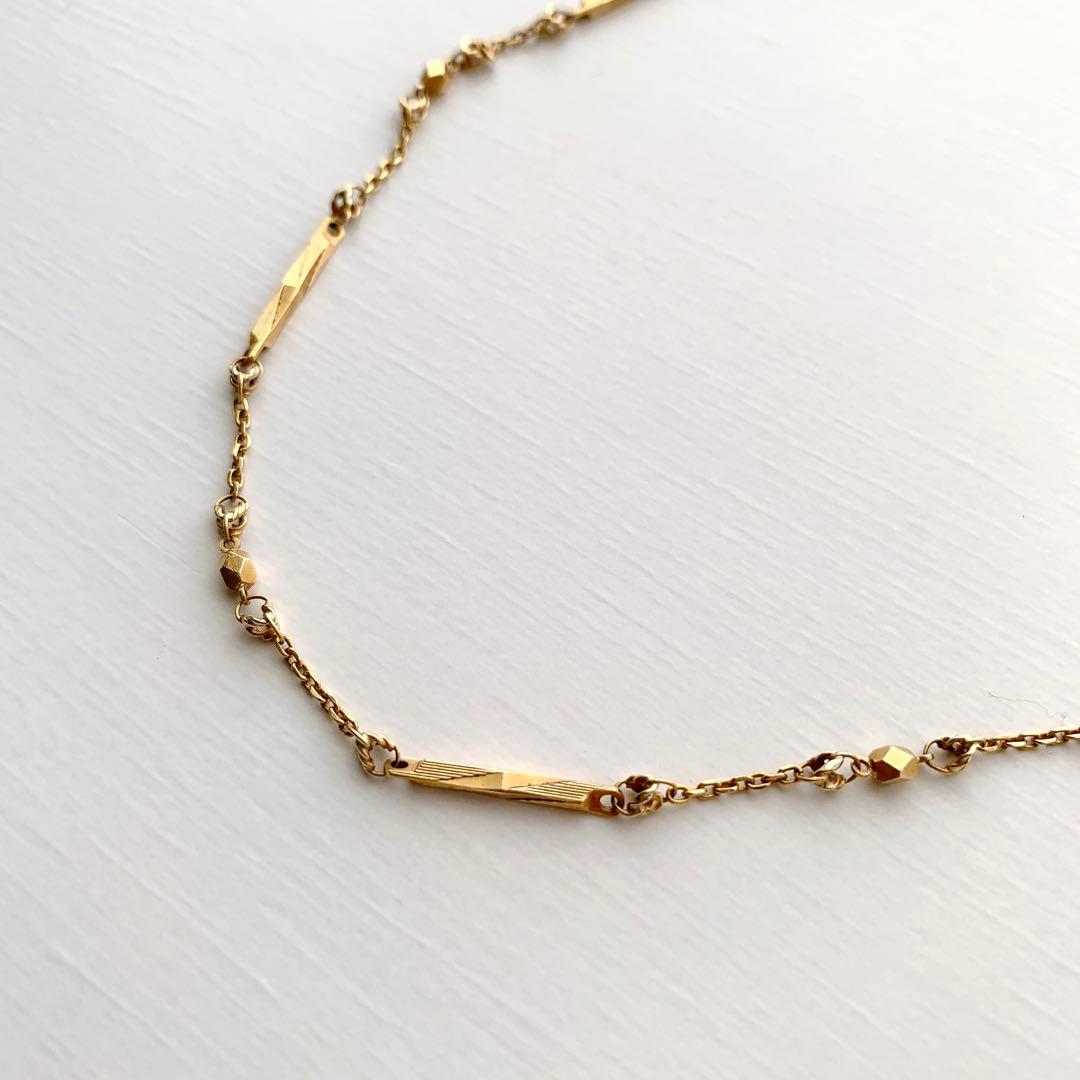 K18　磁気ネックレス　マグネットネックレス　イエローゴールド　18金