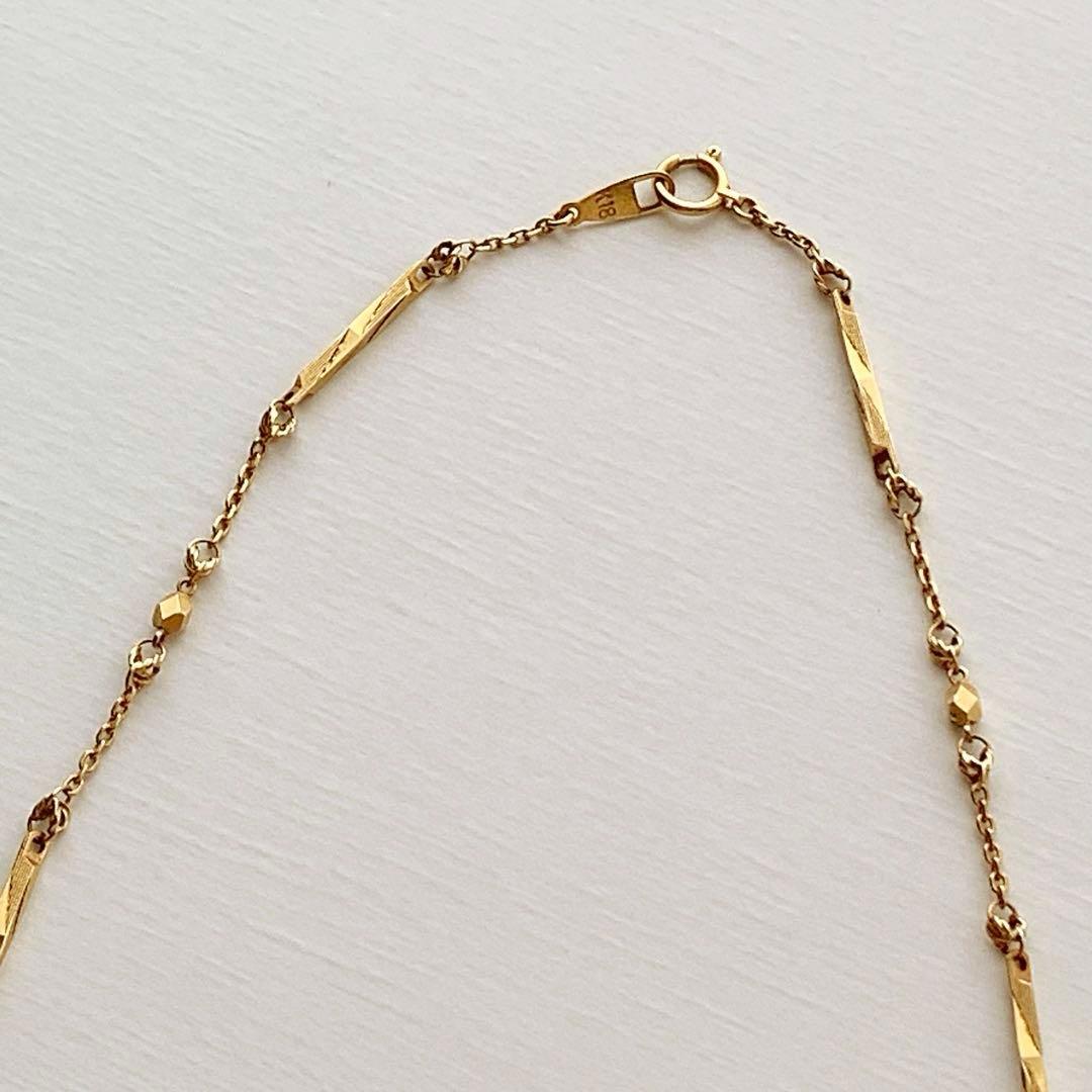 K18　磁気ネックレス　マグネットネックレス　イエローゴールド　18金