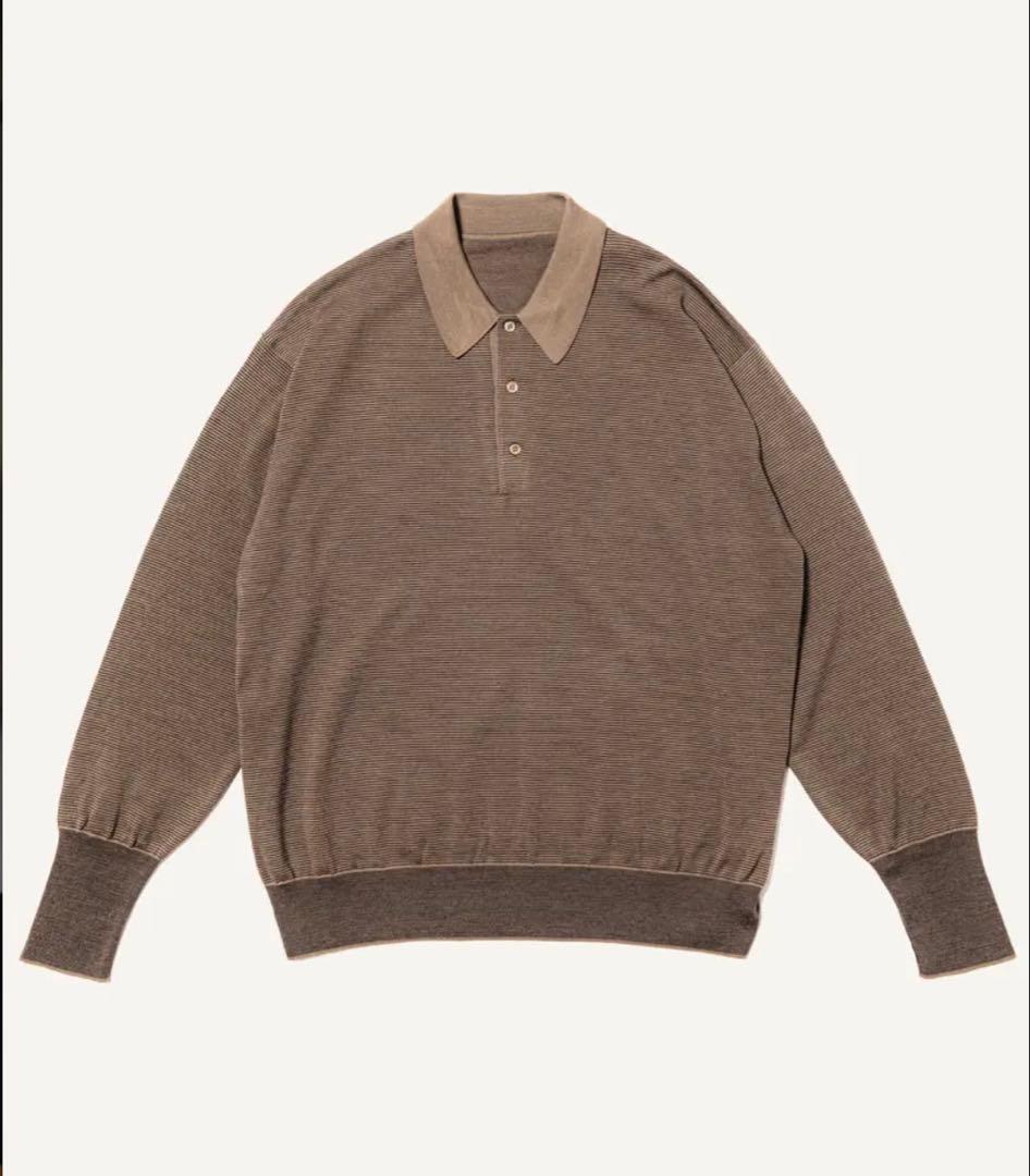A.PRESSE ニットポロ L/S Knit Polo Shirts