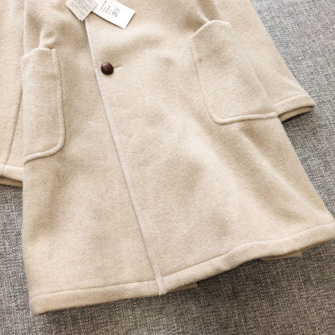 ダントン　新品タグ付き　ウール　フーデットコート　ゆったり　ベージュ　M～L相当