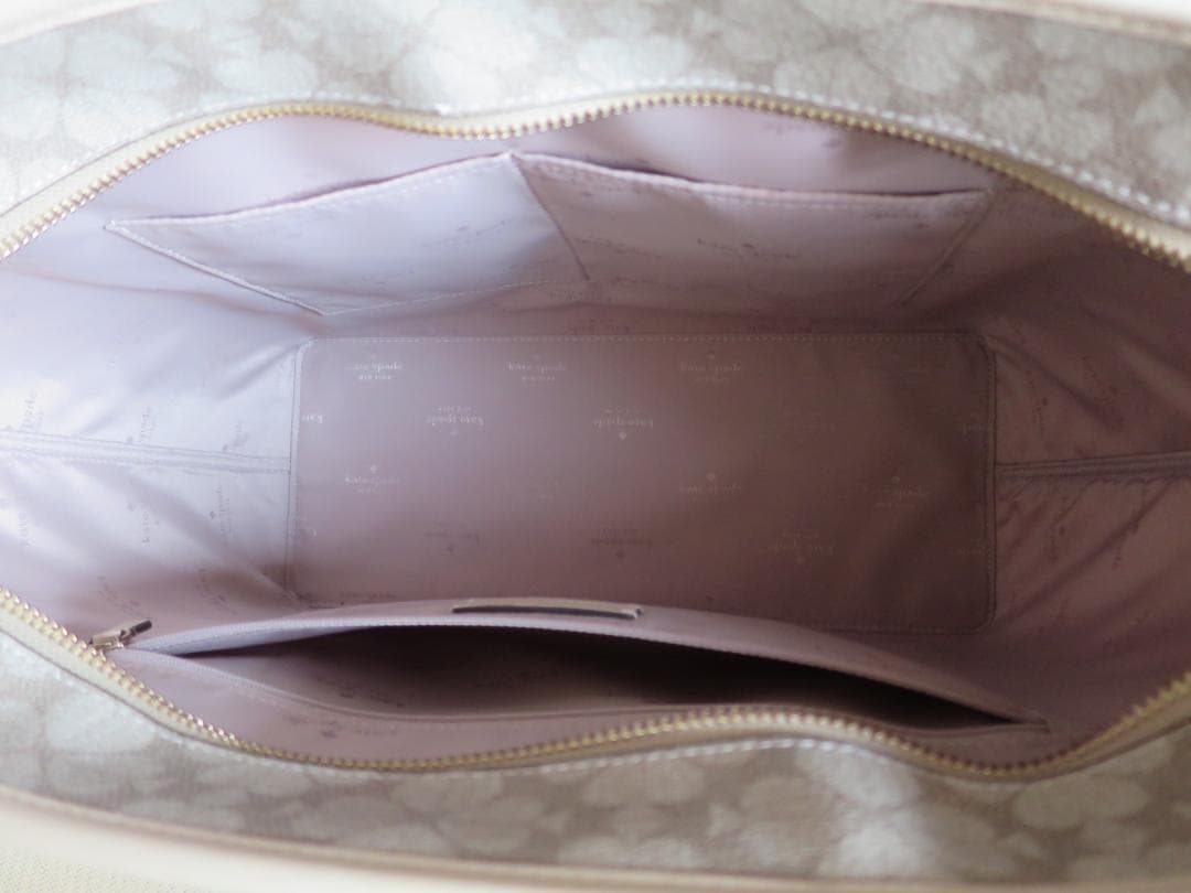 美品ケイトスペード　スペード フラワーコーテッド キャンバストート　ラージ肩掛け