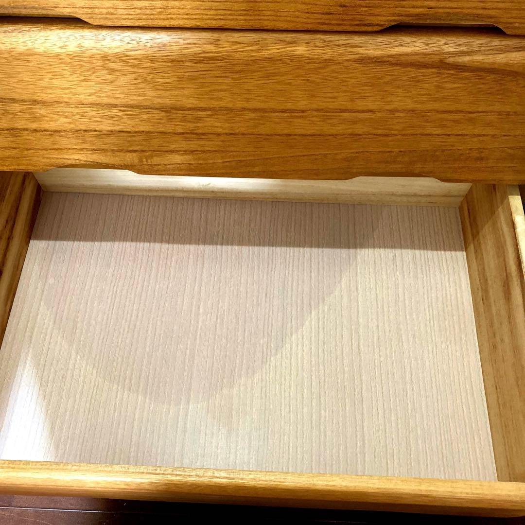 ナチュラルウッド 5段チェスト桐タンス