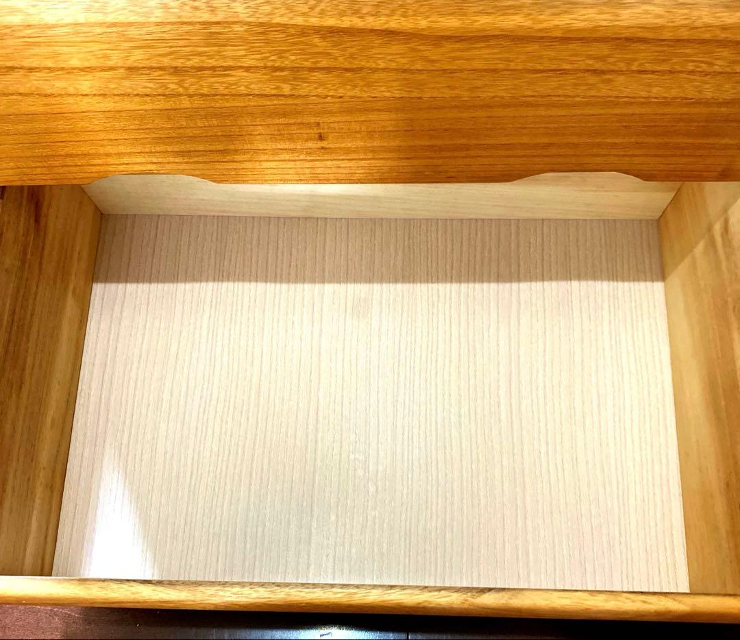 ナチュラルウッド 5段チェスト桐タンス