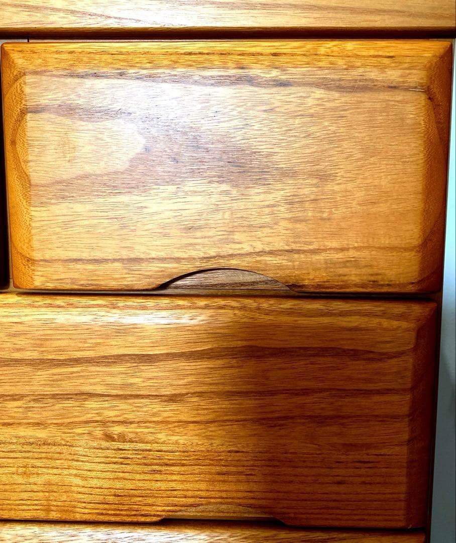 ナチュラルウッド 5段チェスト桐タンス